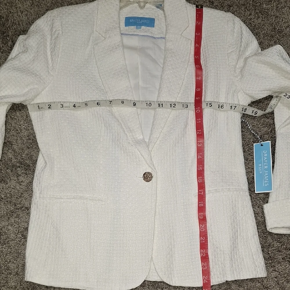 Draper James RSVP White Textured Blazer-S